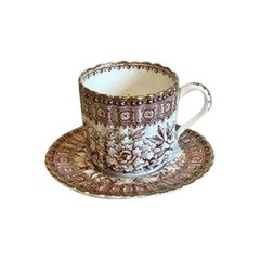 Copeland Porcelain with Gold Mocca Cup and Saucer