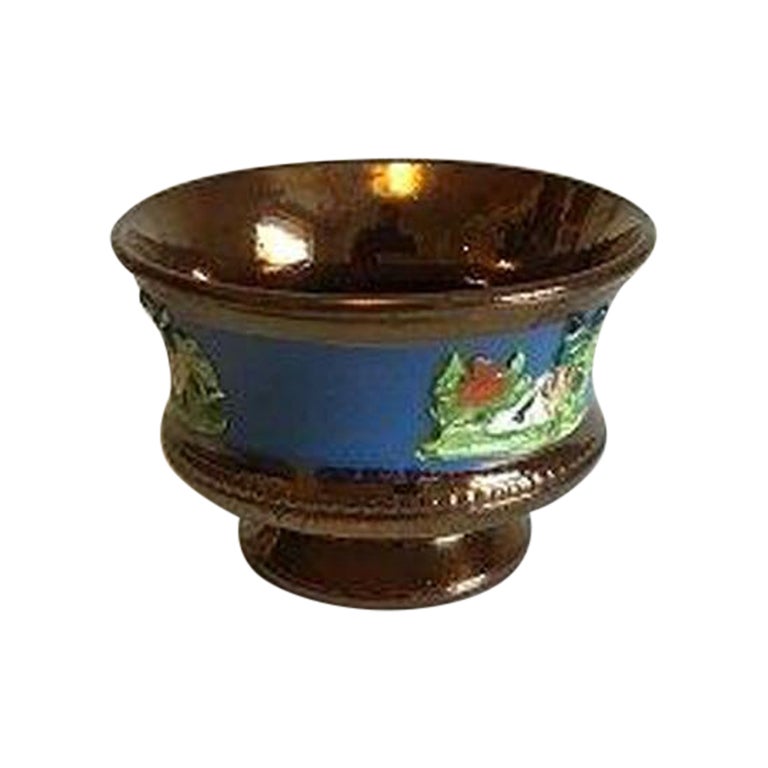 English Lustre Pottery Sugar Bowl