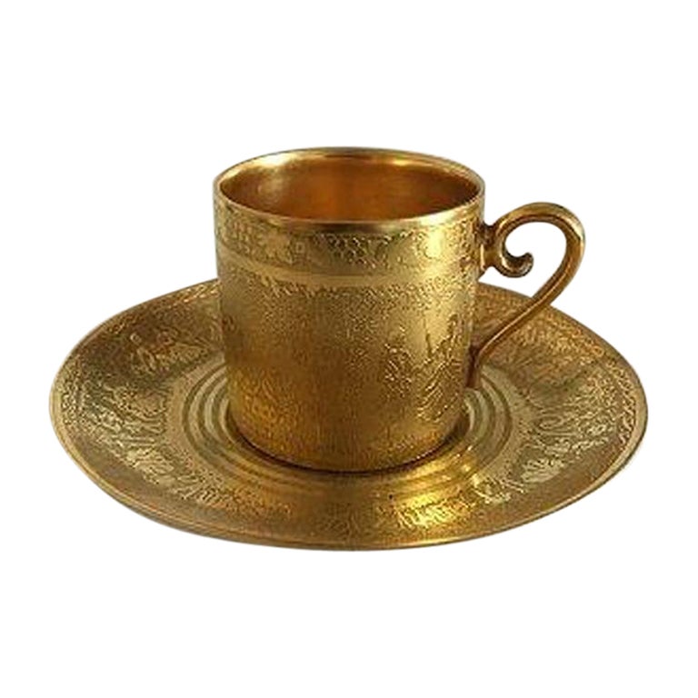 Tirchenreuth Porcelain Cup in All Gold For Sale