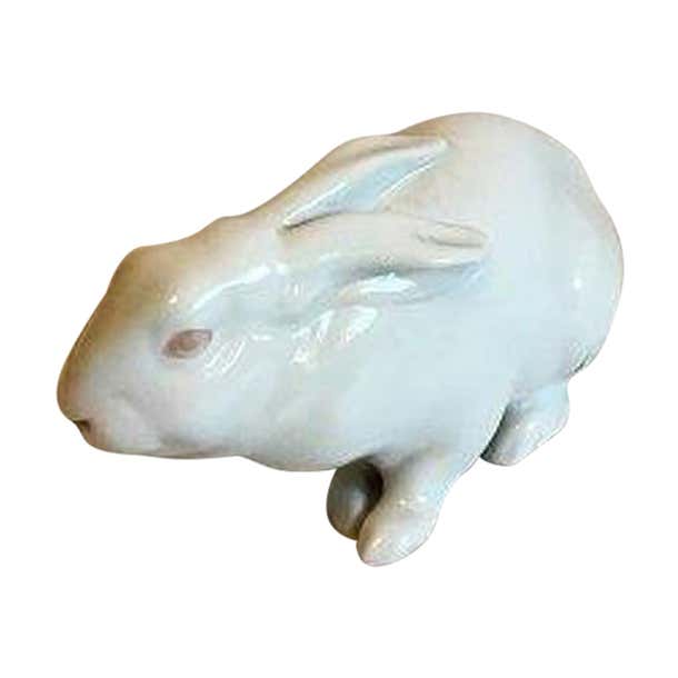 Royal Copenhagen Figurine of Albino Rabbit For Sale at 1stDibs