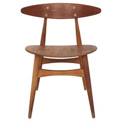 Teak Dining Chair CH33T by Hans Wegner for Carl Hansen and Son, Denmark 1950's