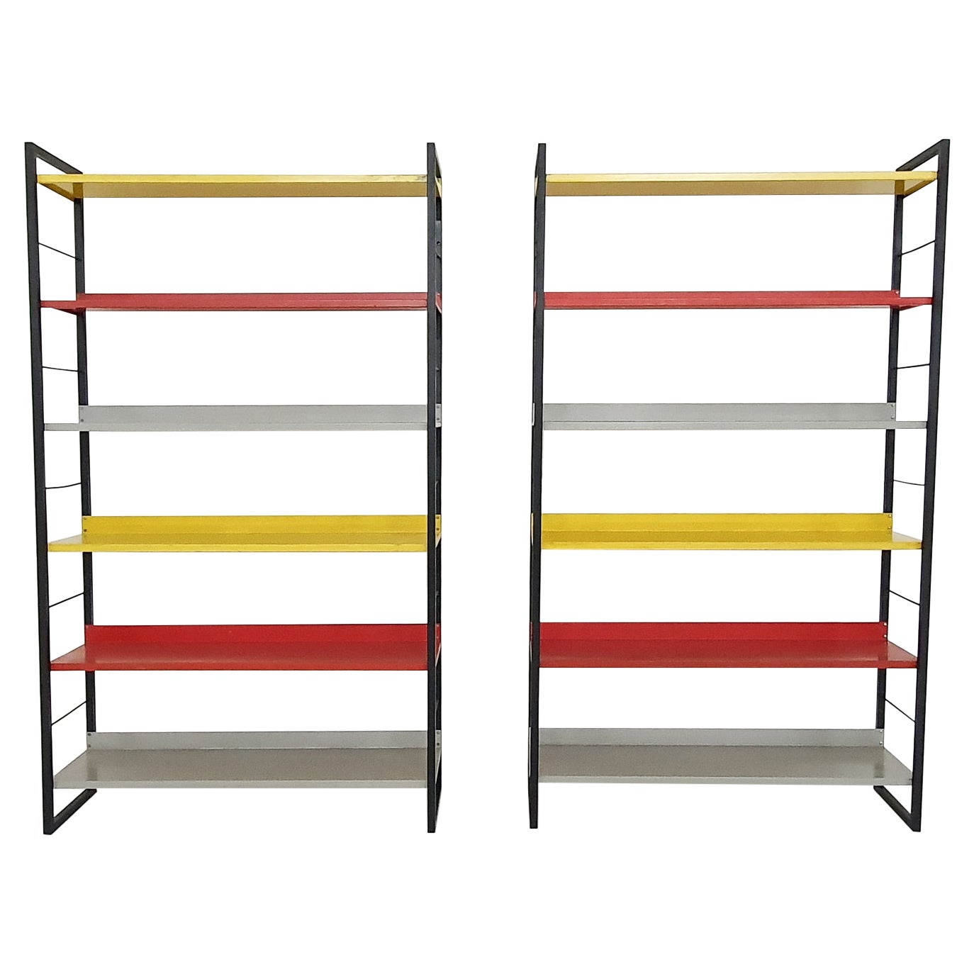 D.Dekker for Tomado Free Standing Metal Book Shelves, the Netherlands