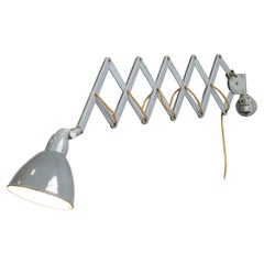 Wall Mounted Industrial Scissor Lamp by Siemens