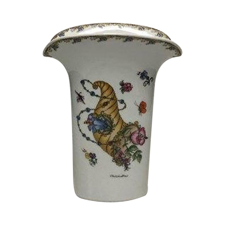 Mint Green Colored Silver Overlay Vase by Hutschenreuther Hohenberg