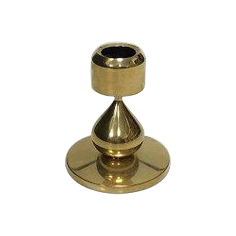 Candle Holder, 24 ct. Gold Plated For Sale