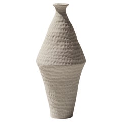 21st Century Light Grey Matt Vase by Ceramica Gatti, designer A. Anastasio