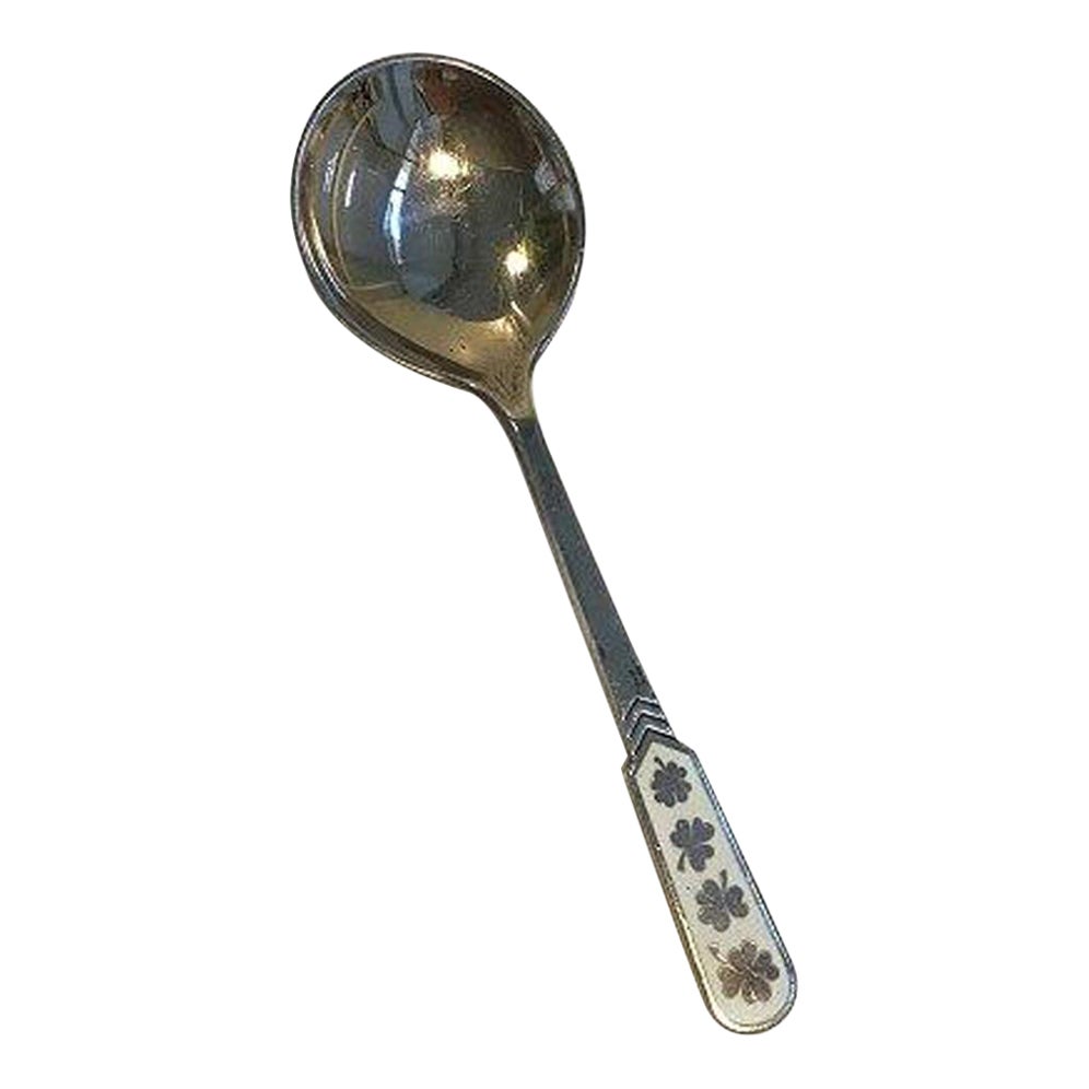 Egon Lauridsen Sterling Silver Spoon with Enamel For Sale