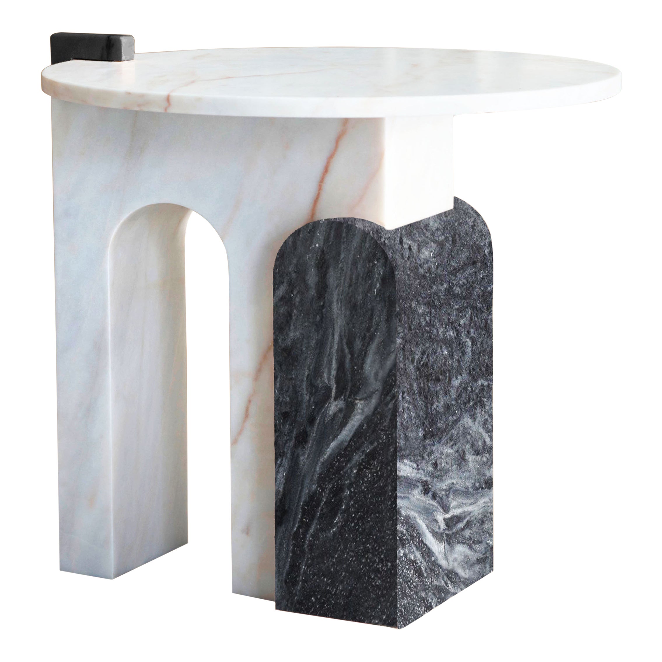 Stone Marble Side Table II Designed by Sergio Prieto For Sale