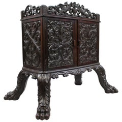 Antique Fine Carved Early 19th C. Chinese Cabinet