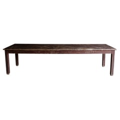 Large Oak Dining Table From France, Circa 1940