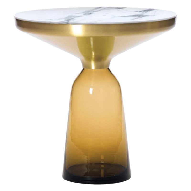 ClassiCon Bell Side Table in Brass, Emerald Green and Marble by ...