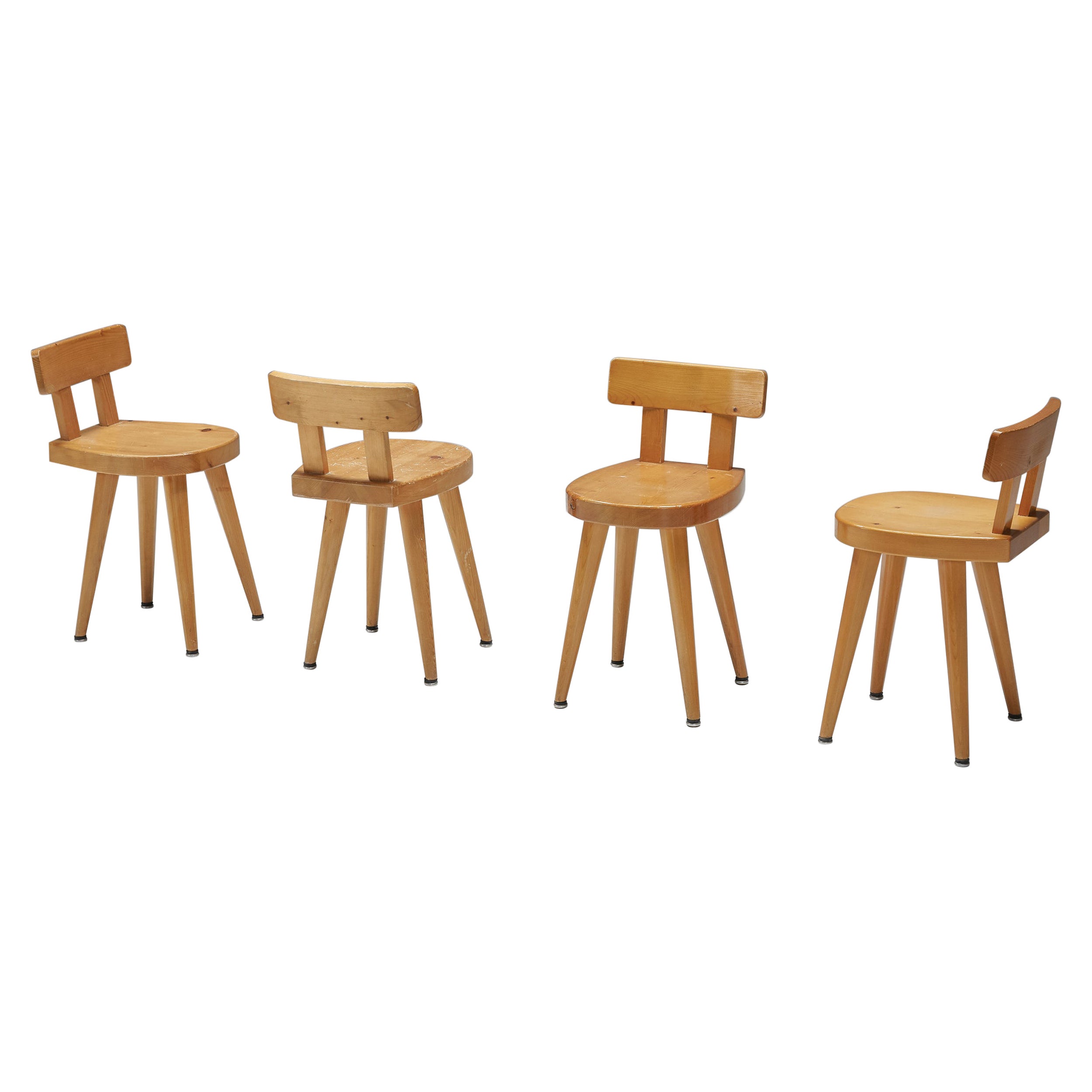 Dining Chair by Charlotte Perriand Made for Les Arcs, France