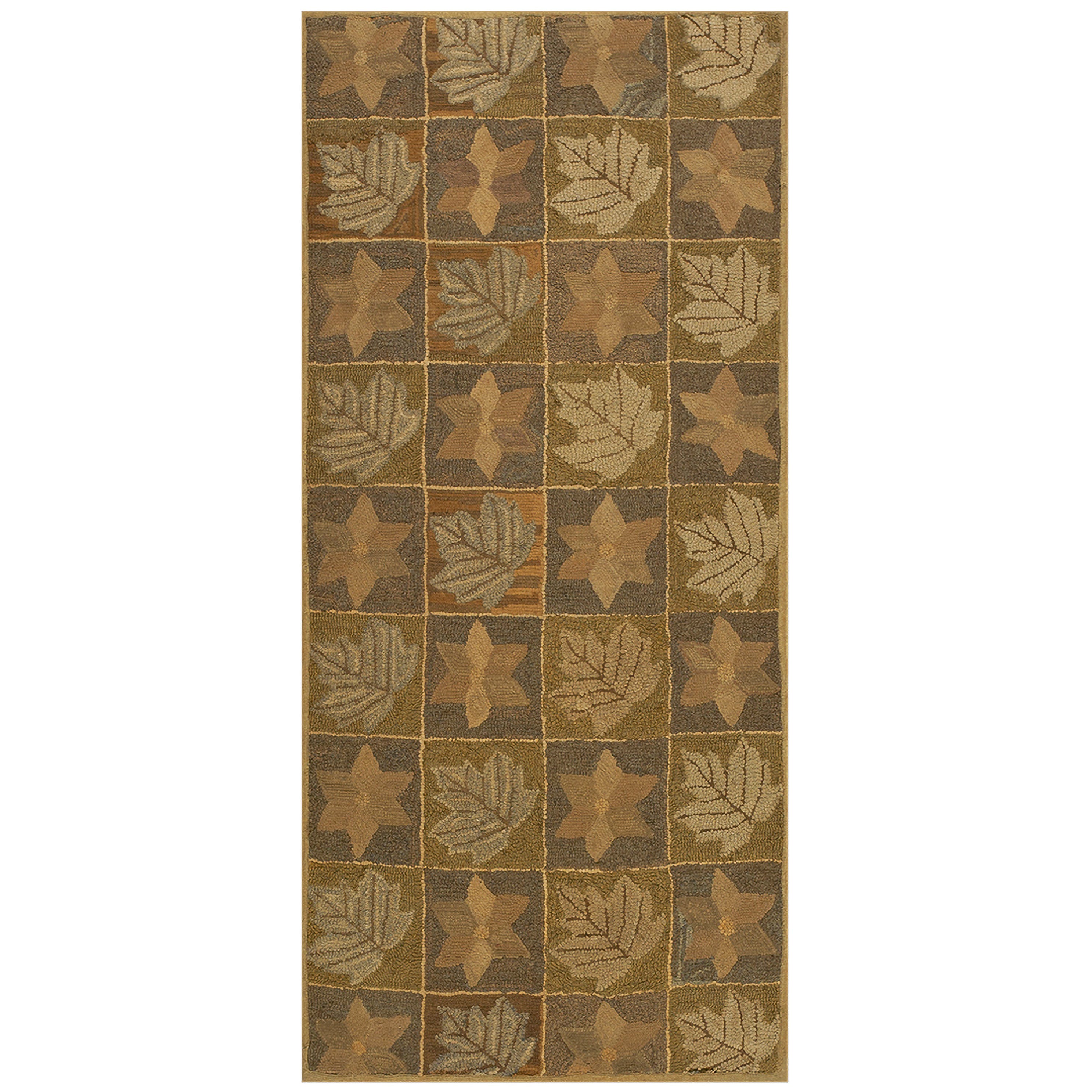 Antique American Hooked Rug 2' 4" x 5' 0"