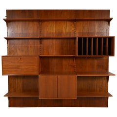 Vintage Midcentury Danish Teak System ‘Cado’ by Poul Cadovius Modular Wall Shelving 60s