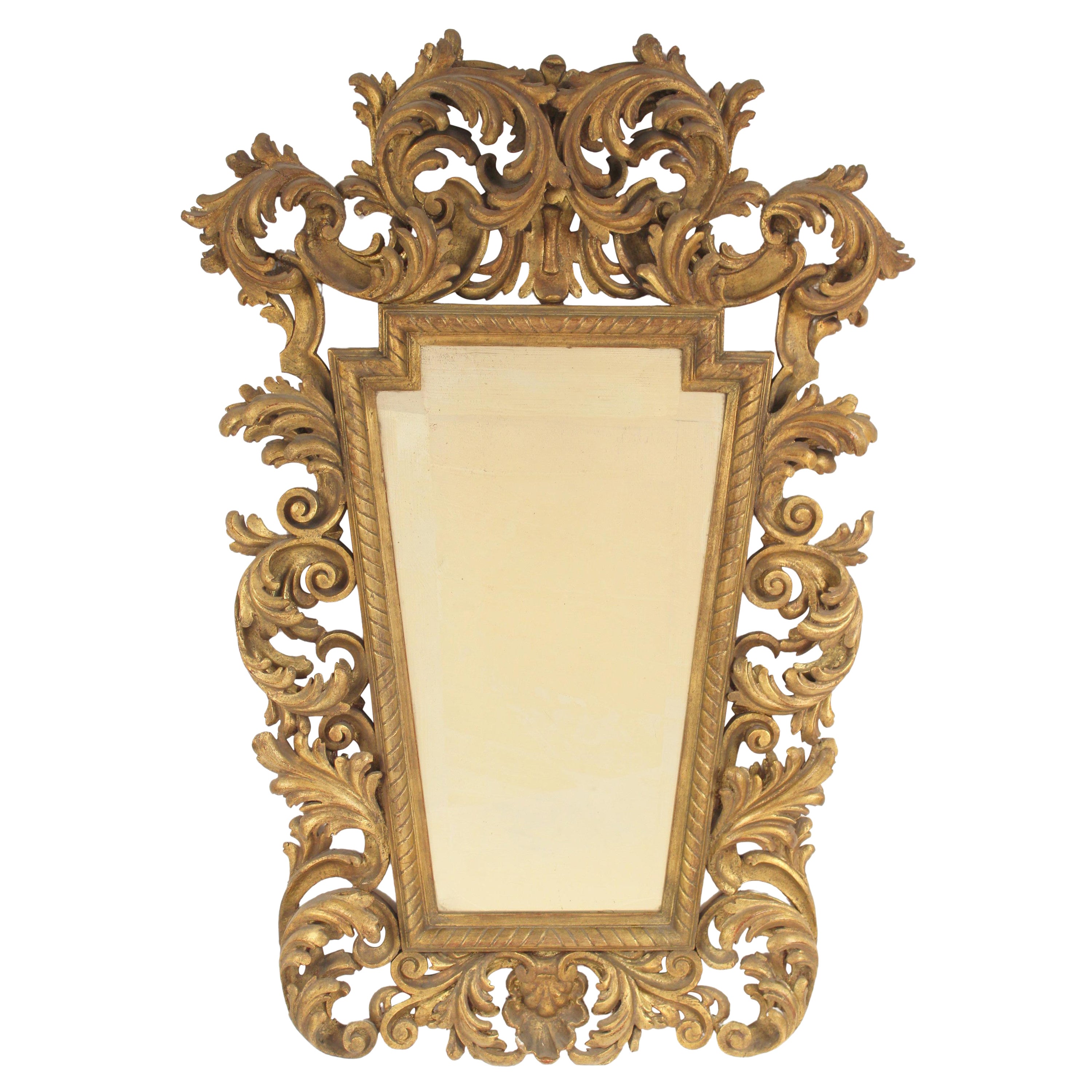 Florentine Style Gilt Wood Mirror