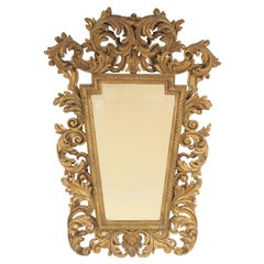 Antique Florentine Style Gilt Wood Mirror