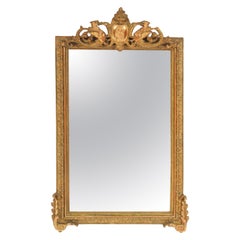 Antique Napoleon III Style Gilt Wood Mirror