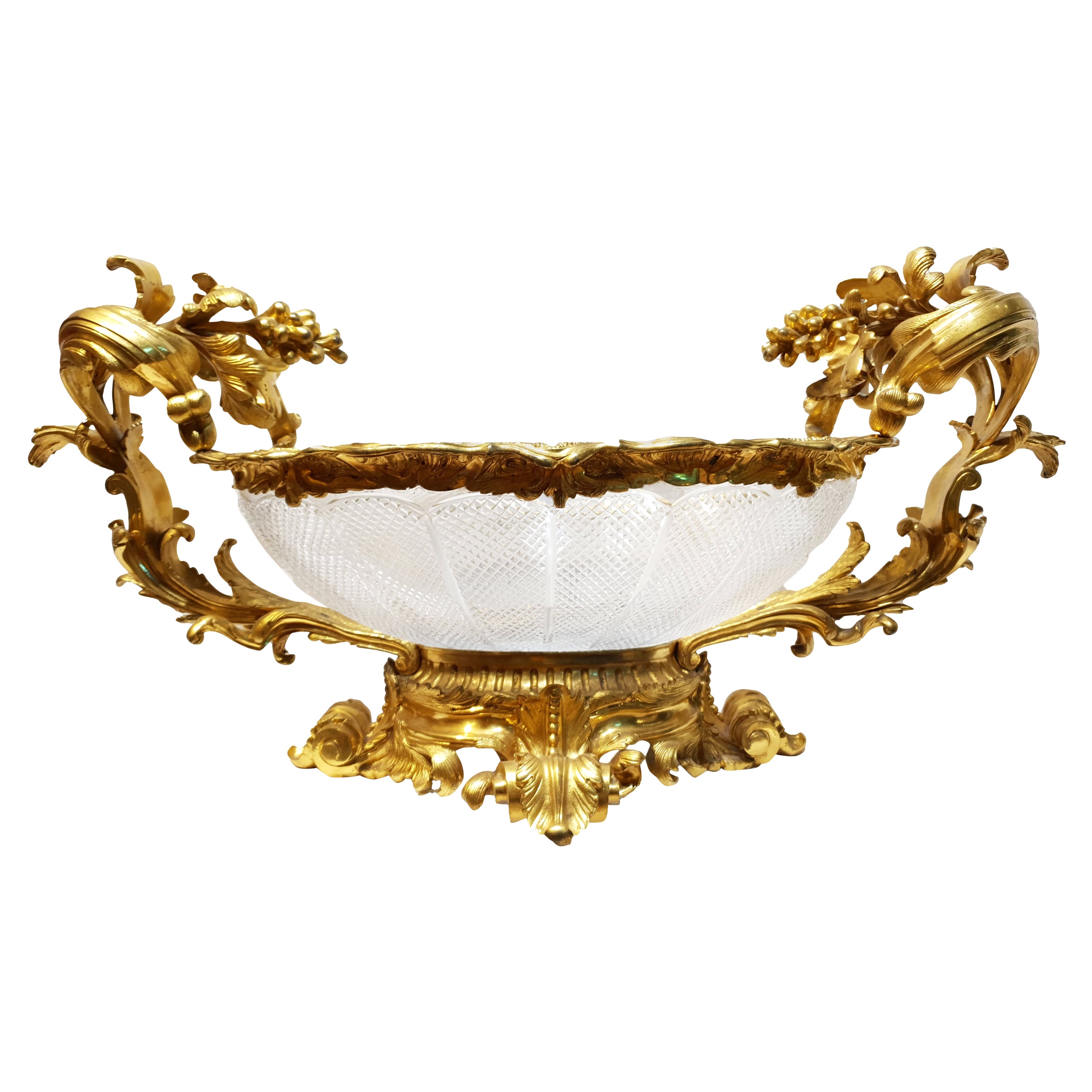 Baccarat and Ormolu Centre Piece For Sale