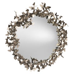 Espejo Mariposa en Plata Envejecida