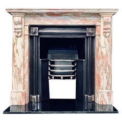 19th Century Norwegian Marble Corbel Fireplace Surround in the Georgian Manner