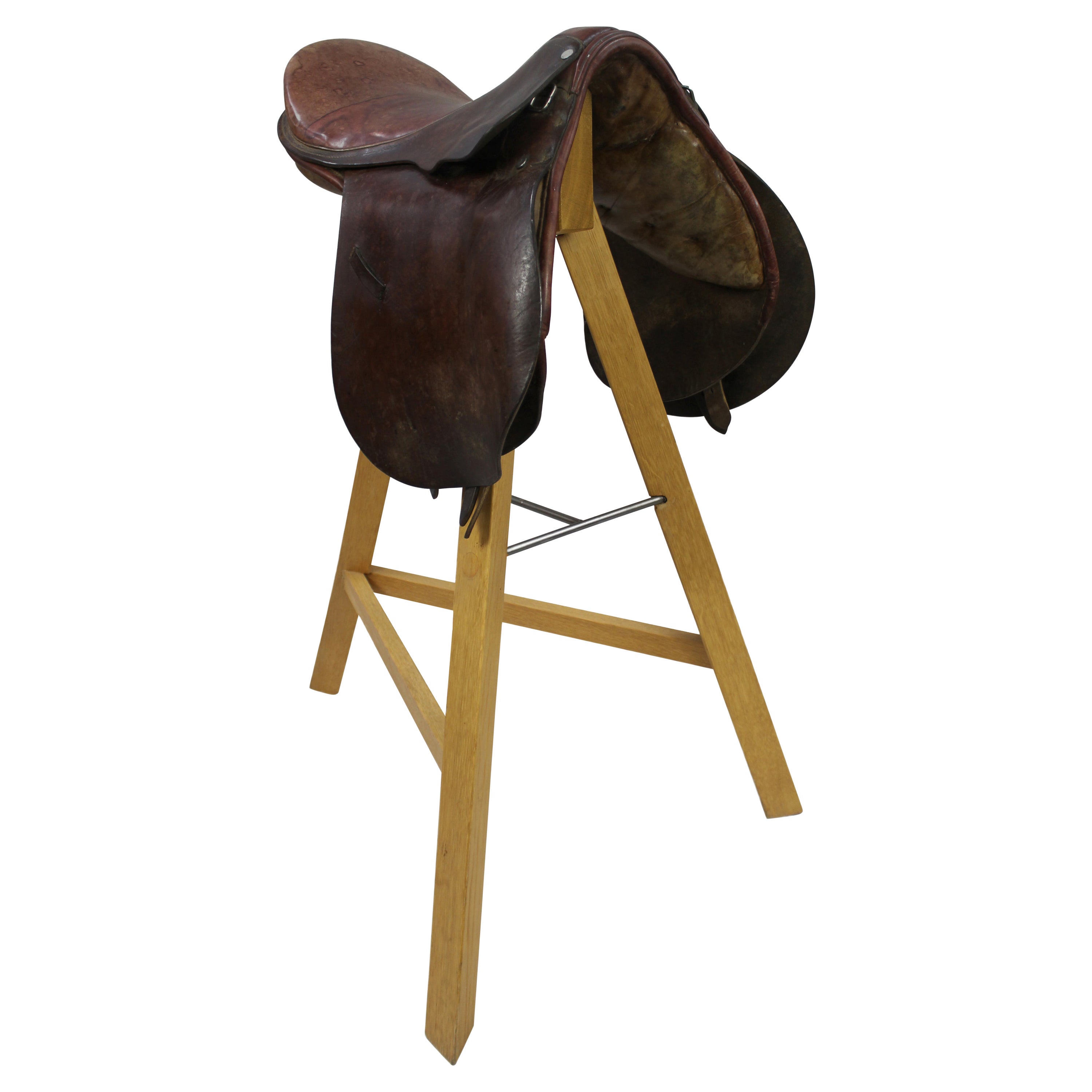 Leather Saddle Stand For Sale at 1stDibs