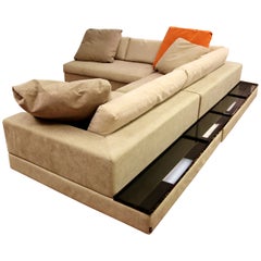 Contemporary Modern Arketipo Large L Shape 3 Piece Sectional Sofa, Italy, 1990s