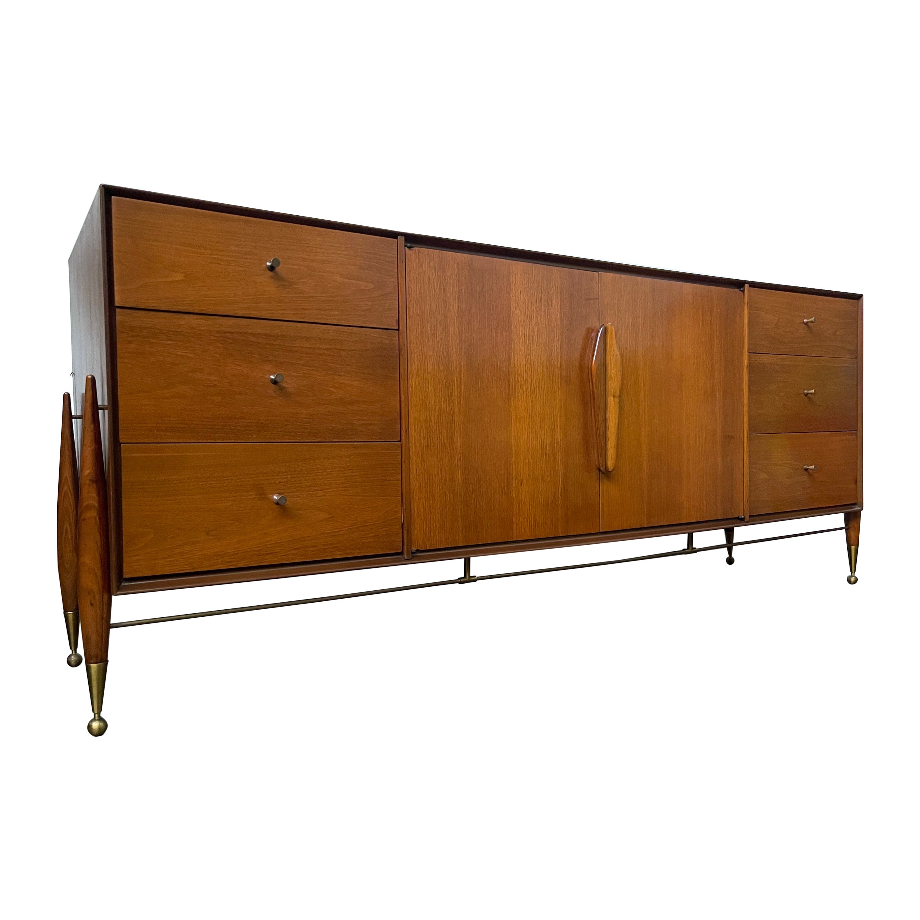 Long Dresser or Credenza by Specialty Woodcraft, 1957 For Sale