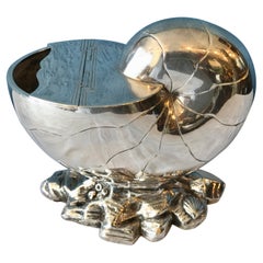 Shell Form Silvered Spoon Holder