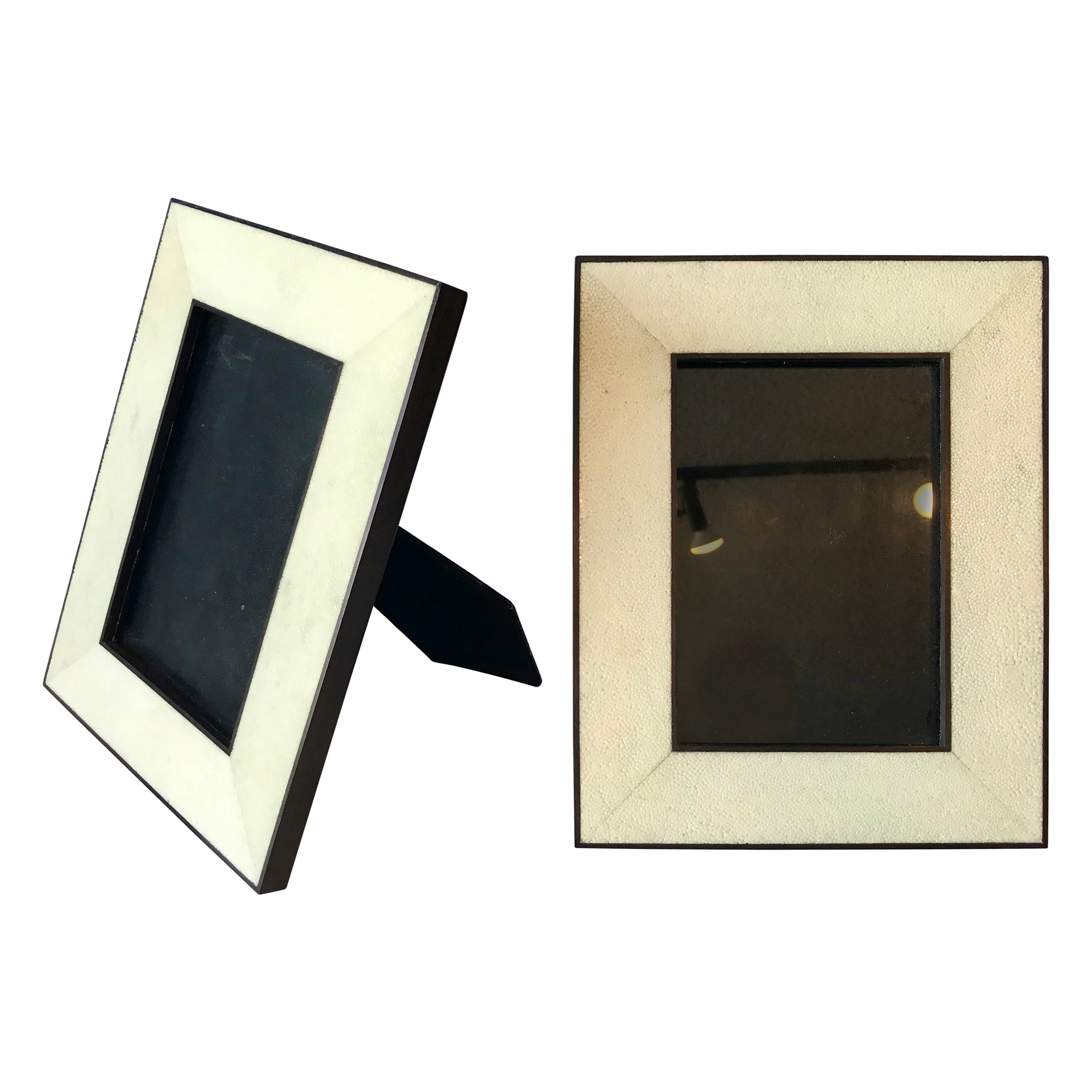 Pair of Shagreen Picture Frames