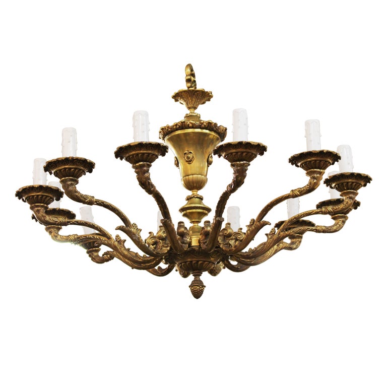 Italian Neoclassical Revival Style Brass Chandelier For At 1stdibs Italian Neoclassical Revival Style, Are Brass Chandeliers Out Of Style