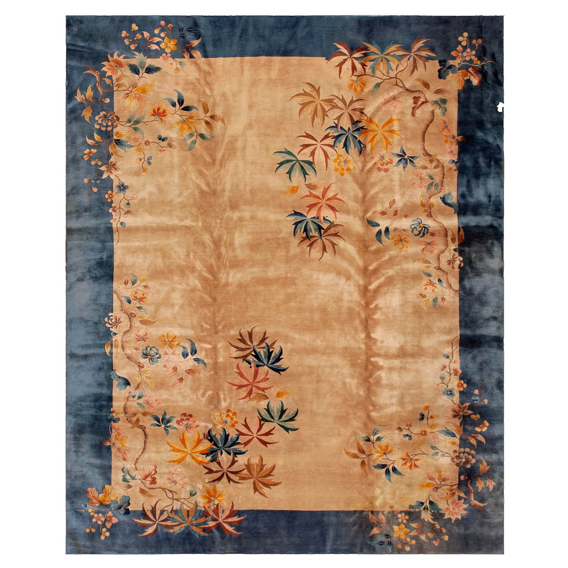 Antique  Chinese, Art Deco Rug 10' 9" x 13' 4" For Sale