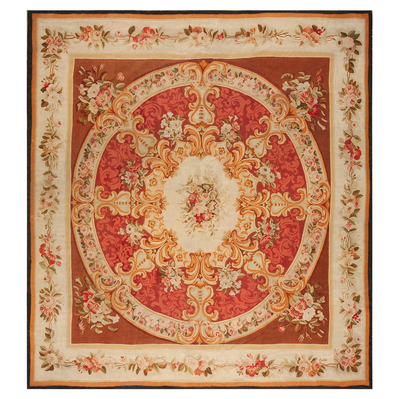French Aubusson Carpet Circa 1870s (9'2" x 10' 2" - 280 x 310) 