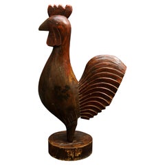 Folk Art Carving of Rooster