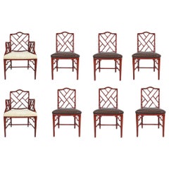 Set of 8 Chinese Chippendale Dining Chairs
