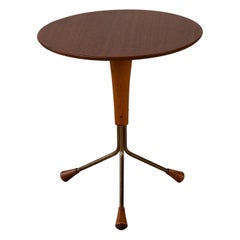 Teak and Brass Side Table by Albert Larsson for Alberts Tibro