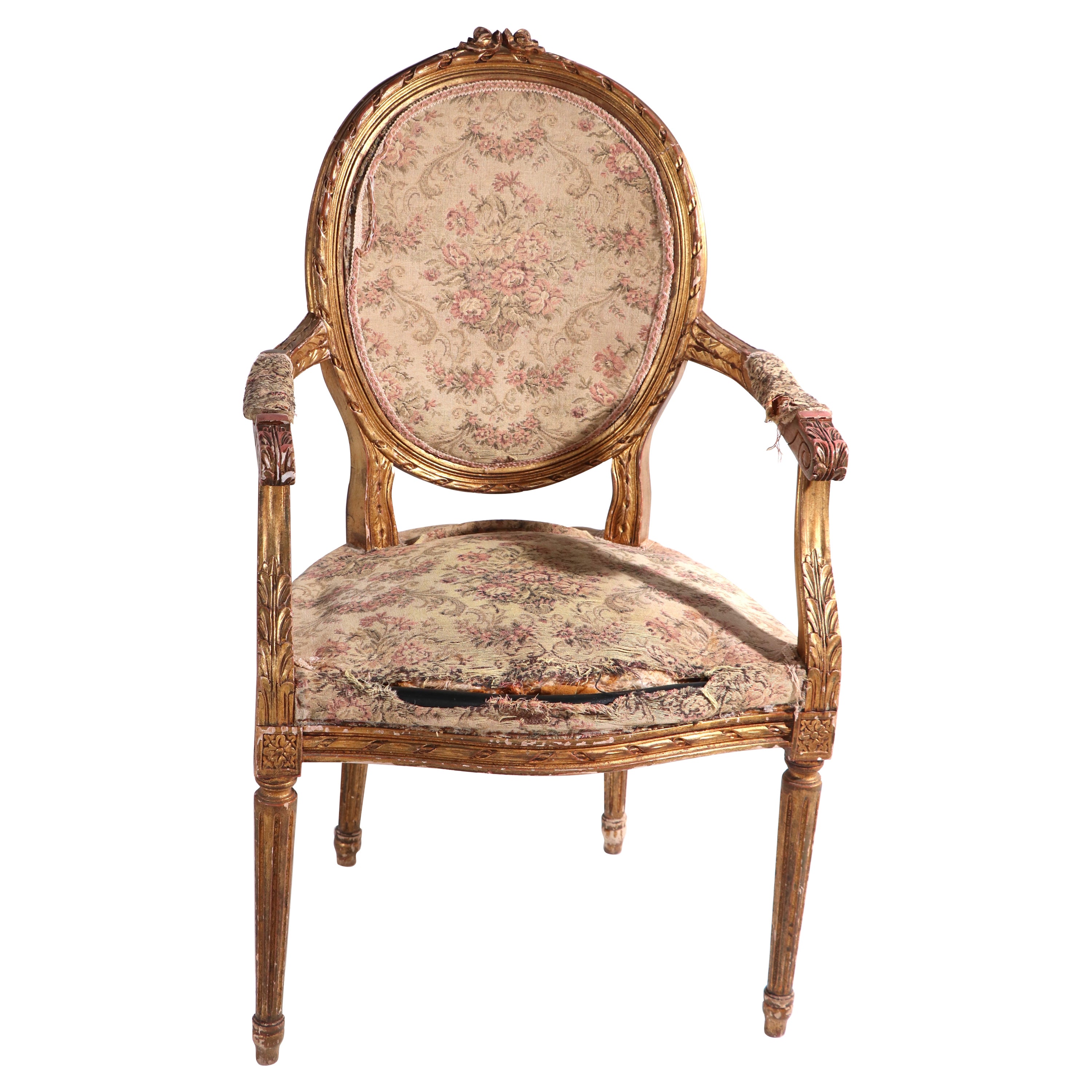 19th C Gilt Salon Chair