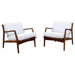 Danish Mid-Century Modern Lounge Chairs by IB Kofod Larsen, a Pair