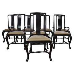 Used Set 8 Lacquer Finish Dining Chairs