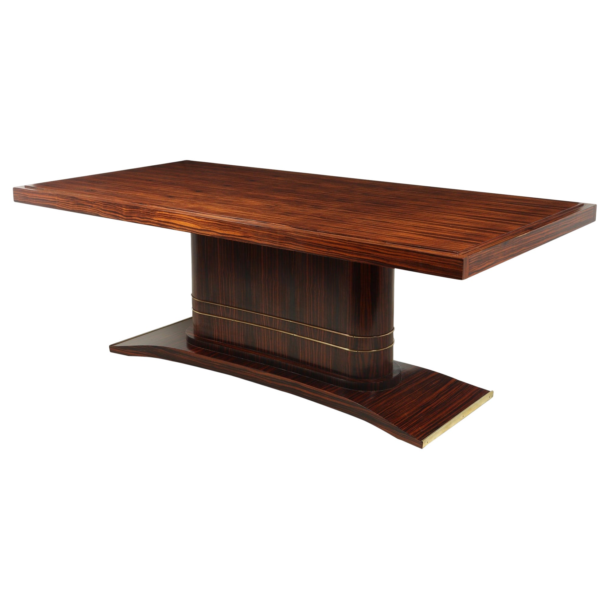 Art Deco Walnut Dining Table at 1stDibs