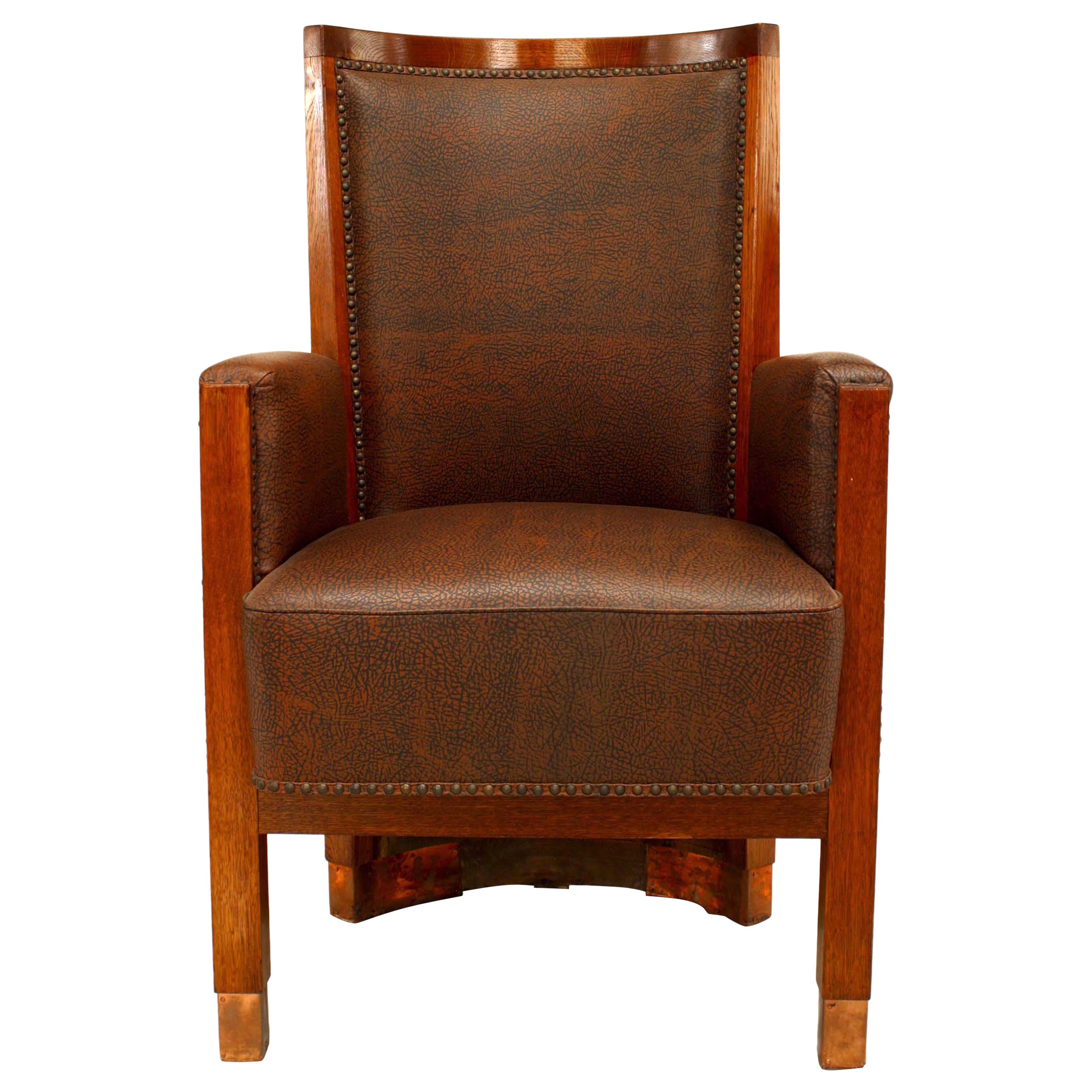 American Mission Oak Arm Chairs For, Mission Style Leather Chairs