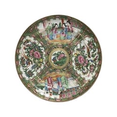 Chinese Canton 'Gold and Green' Plate