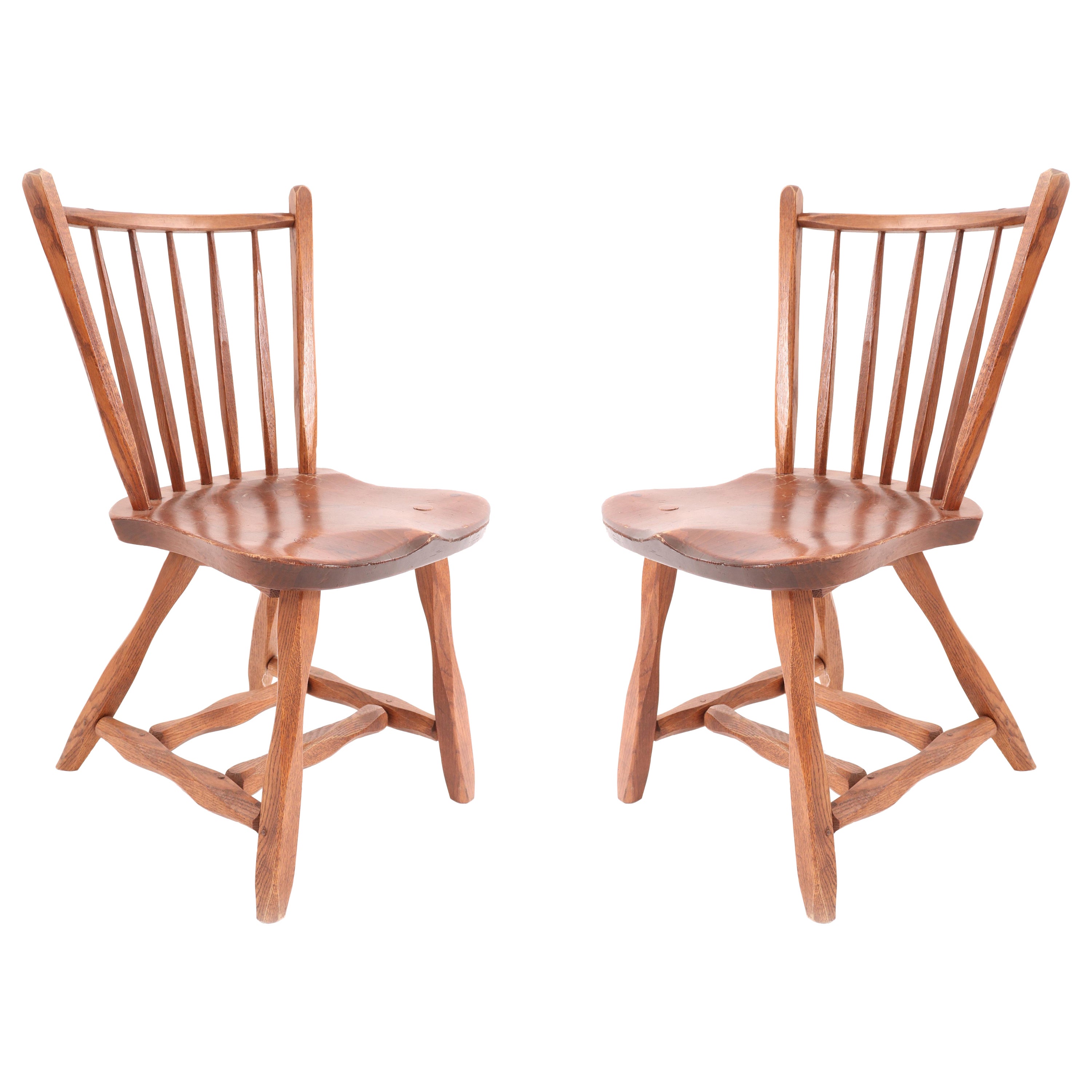 7 Wooden Windsor Style Dining Chairs