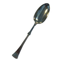 P Hertz Danish Silver Serving Spoon