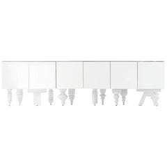 Jaime Hayon White Multileg Cabinet "Showtime" Marble / MDF / Wood by BD