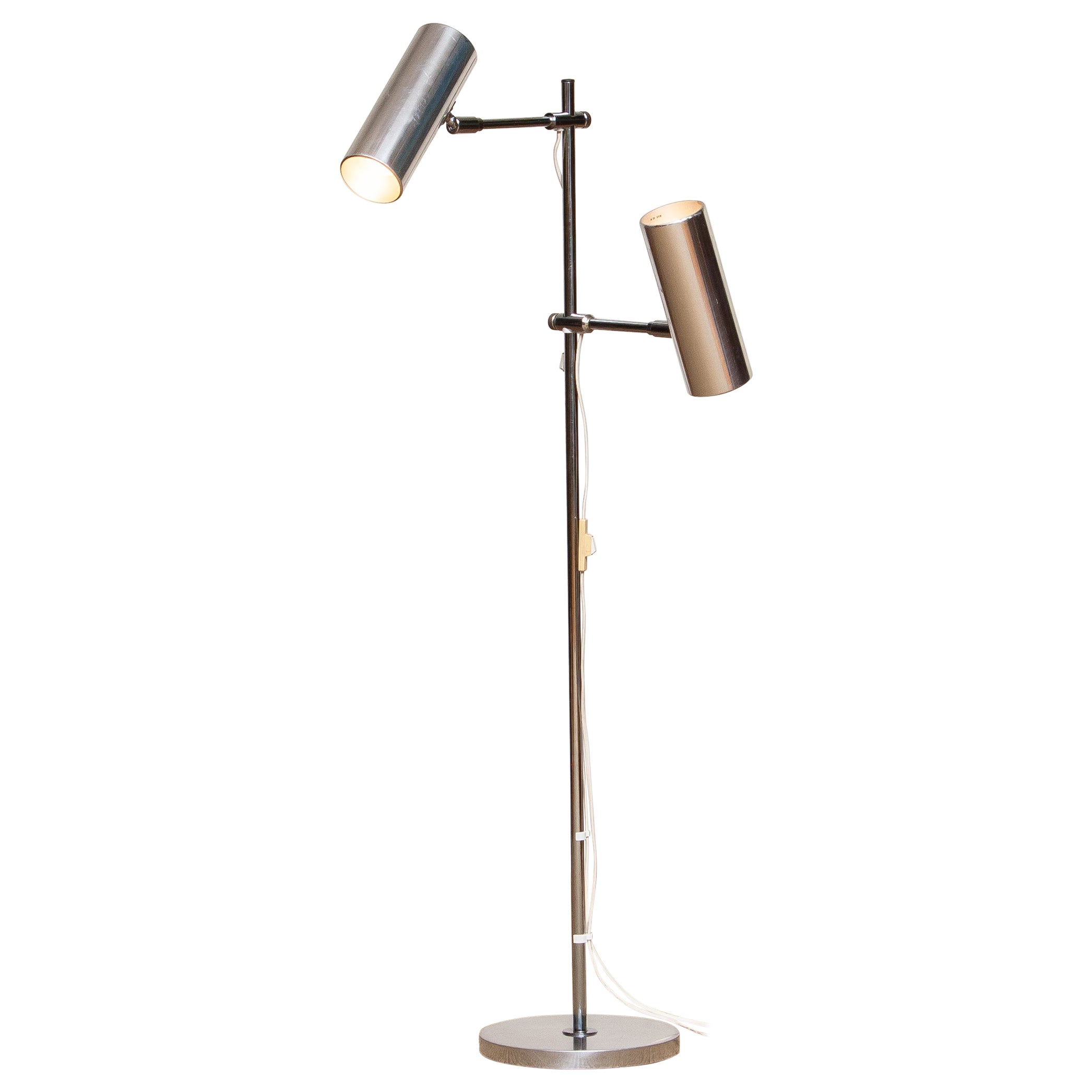 1980s Adjustable Metal Floor Lamp Model G220 by Bergboms Scanlight AB, Sweden