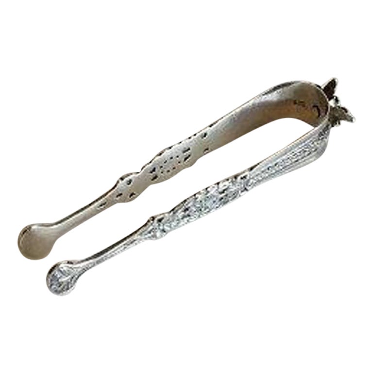Early Sugar Tongs in Silver Plate or Not Pure Early Silver For Sale