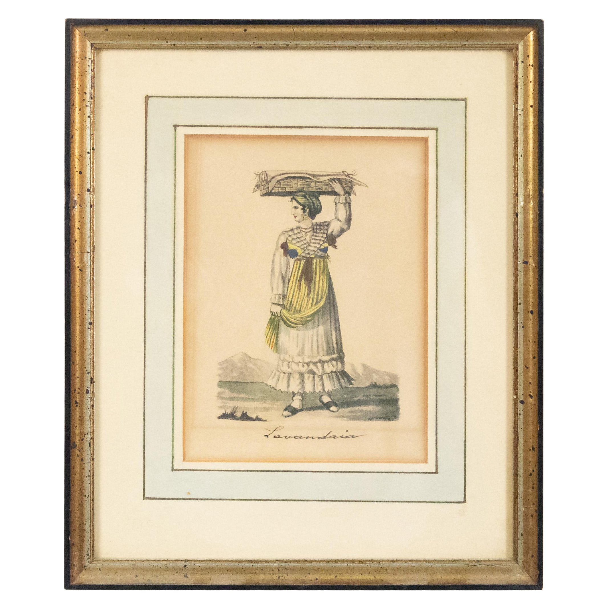 European Costume Print For Sale