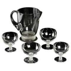 1931 Original René Lalique Bambou Set 41 Pieces 40 Glasses 1 Pitcher