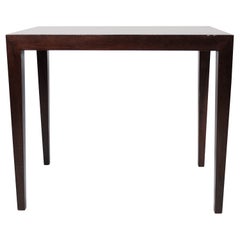 Side Table in Mahogany Designed by Severin Hansen for Haslev Furniture, 1960s