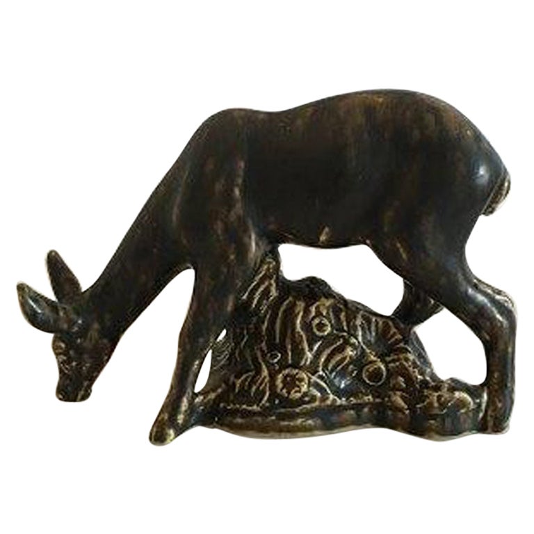 M.A. & S. Michael Andersen & Son Stoneware Figure of Deer For Sale